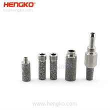 custom 30 40 60 microns sintered porous powder metal inline air filter  ( cone cup disc ) for oxygen intake